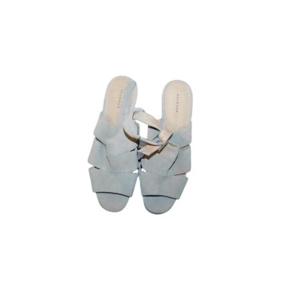 Nordstrom Halogen Size 10M Gray Strappy Leather Platform Heels NEW - Picture 2 of 4